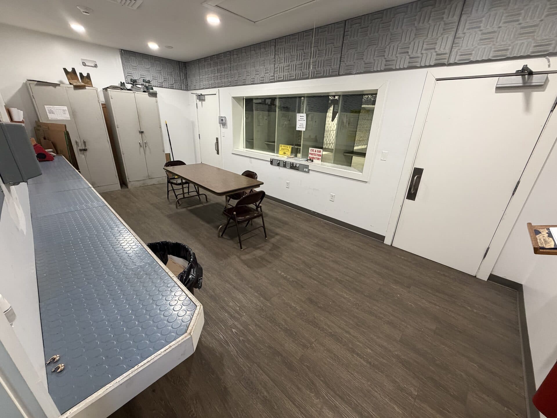 Indoor range prep and control area